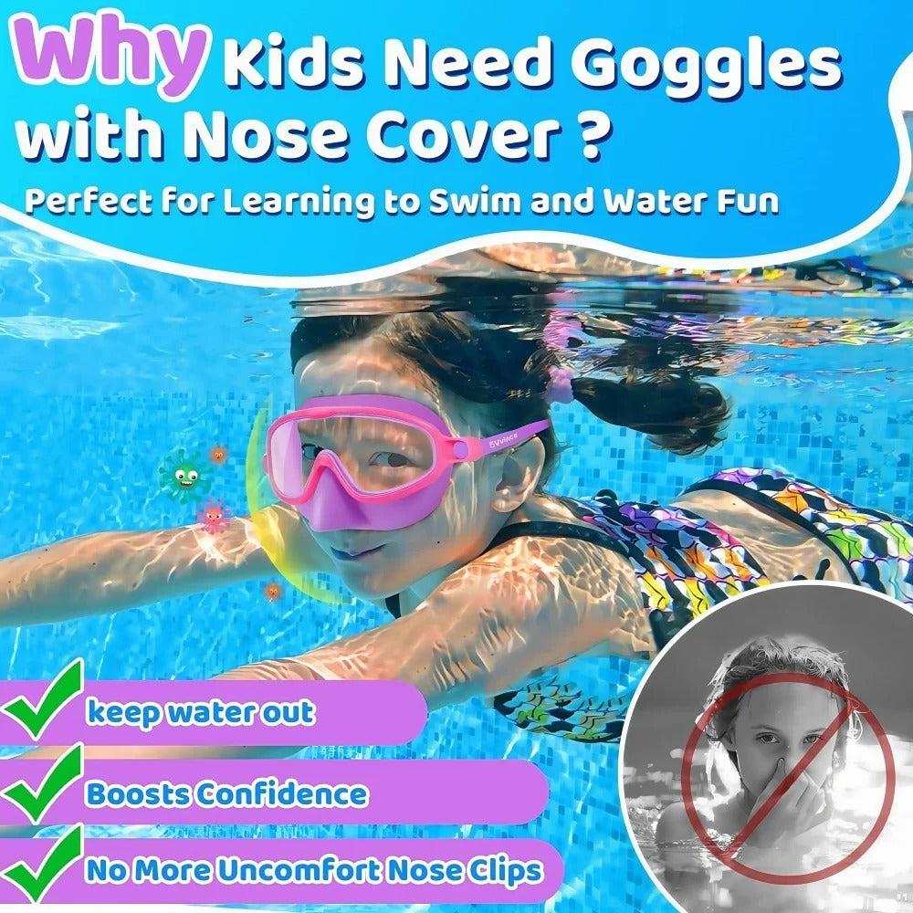 SunnySnap™ Snap-On Swim Goggles for Kids