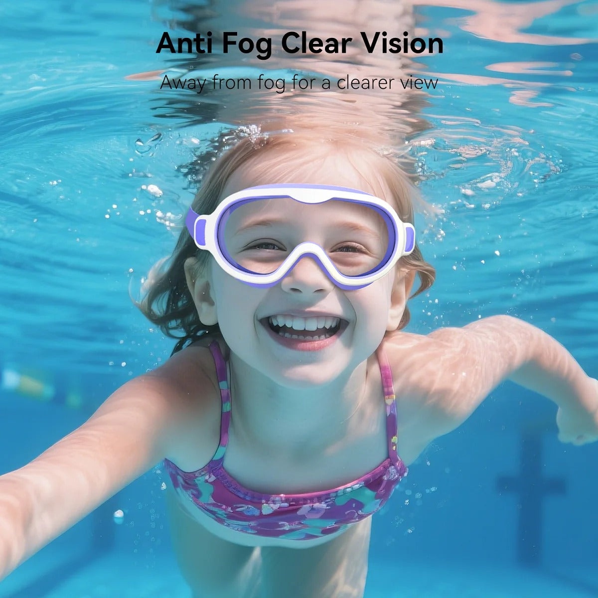 SunnySnap™ Snap-On Swim Goggles for Kids (2-Pack)